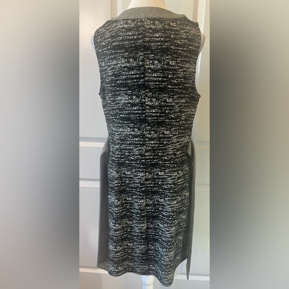 ANTHROPOLOGIE TABITHA WOMENS MARLES WHITE AND BLACK  KNIT DRESS SIZE 10 - Picture 6 of 7